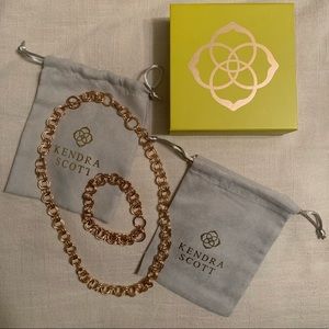 Kendra Scott Rose Gold Link Bracelet & Necklace